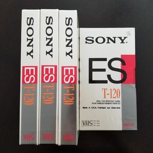 SONY | ES T-120 VHS video tapes sealed lot of 4